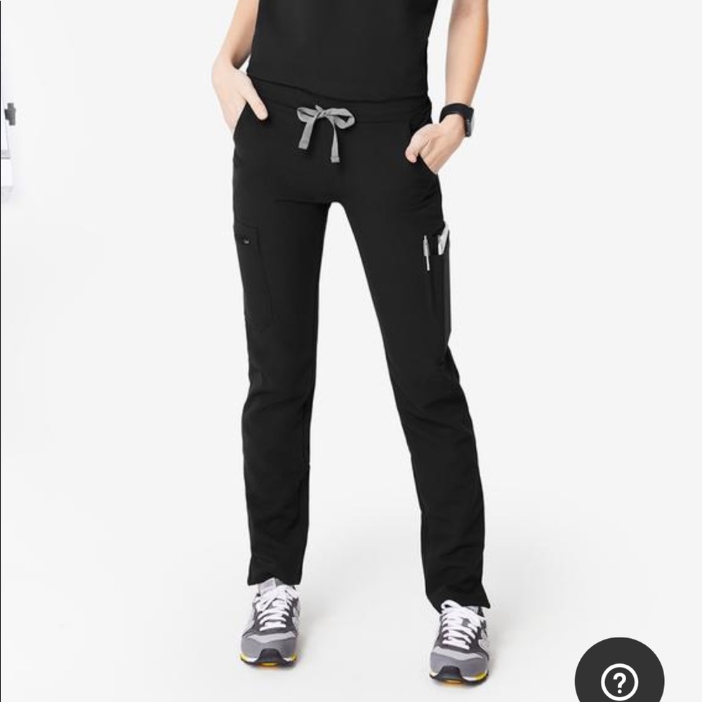 FIGS-Yola Black Scrub Pants-S